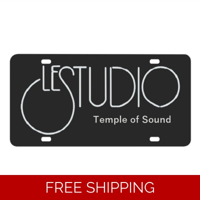 Le Studio License Plates White Logo TOS